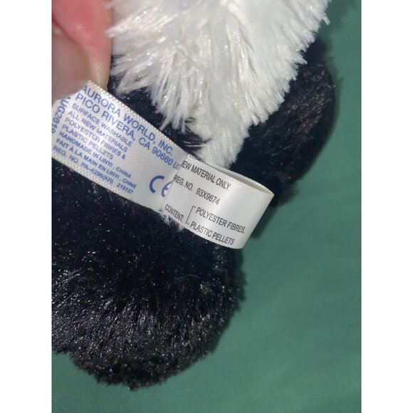 Aurora Black And White Bunny Rabbit Easter Fluffy‎ Tail Stuffed Animal Toy - Picture 7 of 7